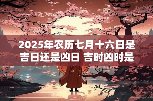 2025年农历七月十六日是吉日还是凶日 吉时凶时是几时