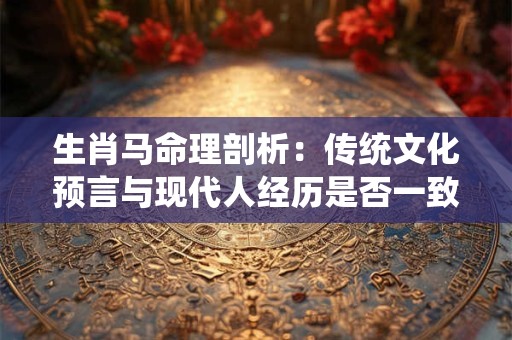 生肖马命理剖析：传统文化预言与现代人经历是否一致