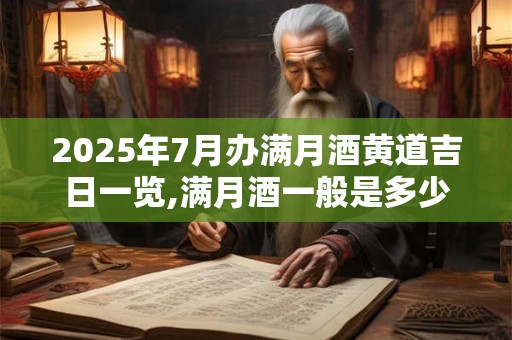 2025年7月办满月酒黄道吉日一览,满月酒一般是多少天办