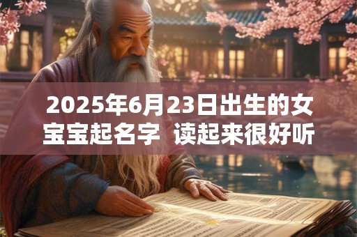 2025年6月23日出生的女宝宝起名字  读起来很好听