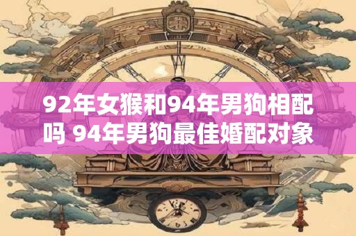 92年女猴和94年男狗相配吗 94年男狗最佳婚配对象