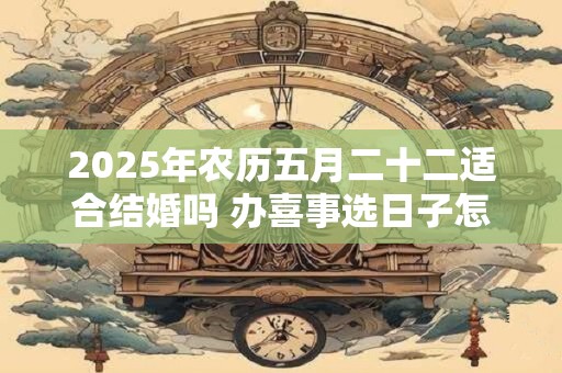 2025年农历五月二十二适合结婚吗 办喜事选日子怎么选
