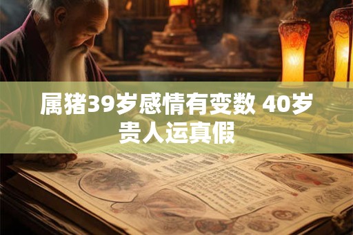 属猪39岁感情有变数 40岁贵人运真假