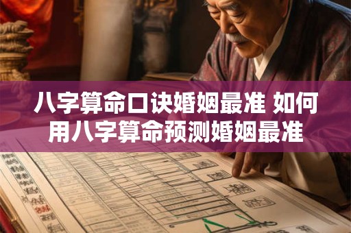 八字算命口诀婚姻最准 如何用八字算命预测婚姻最准
