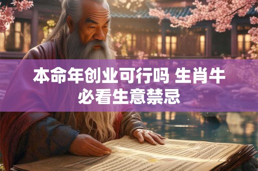 本命年创业可行吗 生肖牛必看生意禁忌