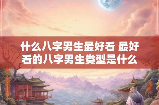 什么八字男生最好看 最好看的八字男生类型是什么