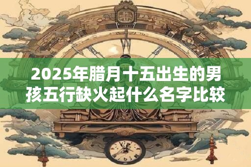 2025年腊月十五出生的男孩五行缺火起什么名字比较好