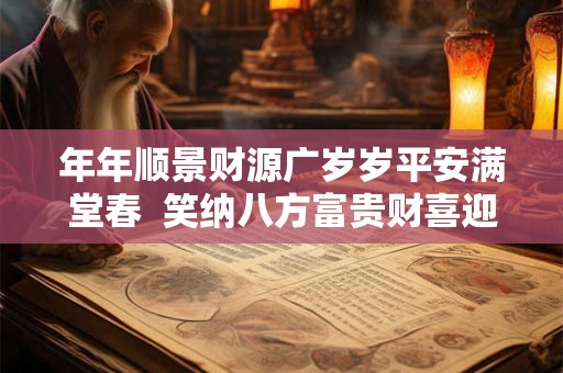 年年顺景财源广岁岁平安满堂春  笑纳八方富贵财喜迎四季平安福