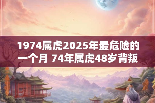 1974属虎2025年最危险的一个月 74年属虎48岁背叛婚姻