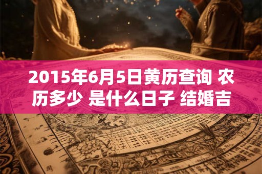 2015年6月5日黄历查询 农历多少 是什么日子 结婚吉时