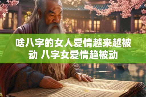 啥八字的女人爱情越来越被动 八字女爱情趋被动