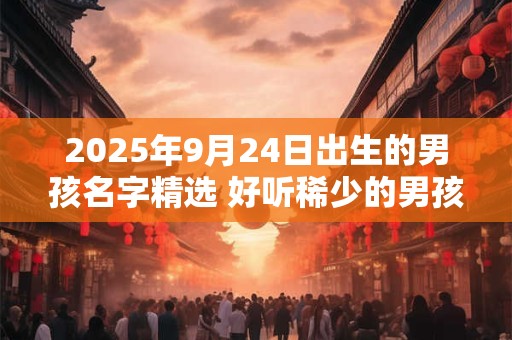 2025年9月24日出生的男孩名字精选 好听稀少的男孩名字 2025年9月24日出生的男孩名字精选 好听稀少的男孩名字