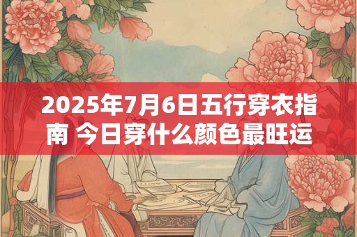 2026年7月6日五行穿衣指南 今日穿什么颜色最旺运