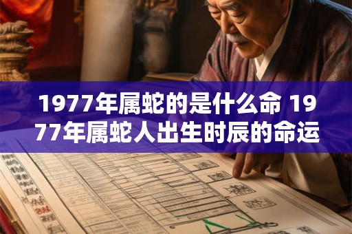 1977年属蛇的是什么命 1977年属蛇人出生时辰的命运详解