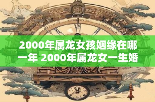 2000年属龙女孩姻缘在哪一年 2000年属龙女一生婚姻
