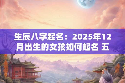 生辰八字起名：2025年12月出生的女孩如何起名 五行属什么