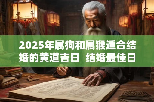 2025年属狗和属猴适合结婚的黄道吉日  结婚最佳日期