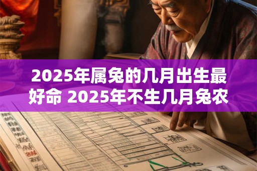 2025年属兔的几月出生最好命 2025年不生几月兔农历
