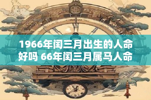 1966年闰三月出生的人命好吗 66年闰三月属马人命运