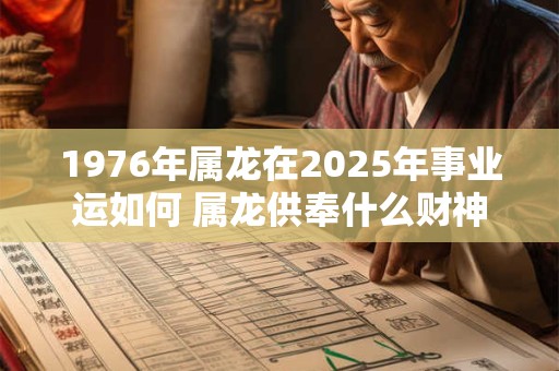 详细阅读:1976年属龙在2025年事业运如何 属龙供奉什么财神 1976年属龙在2025年事业运如何 属龙供奉什么财神