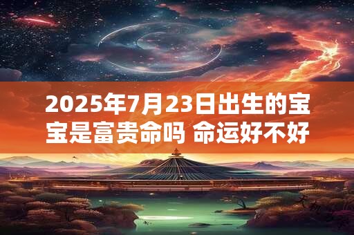 2025年7月23日出生的宝宝是富贵命吗 命运好不好 2025年7月23日出生的宝宝是富贵命吗 命运好不好