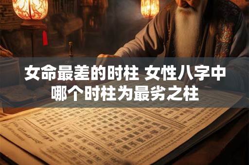 详细阅读:女命最差的时柱 女性八字中哪个时柱为最劣之柱 女命最差的时柱 女性八字中哪个时柱为最劣之柱