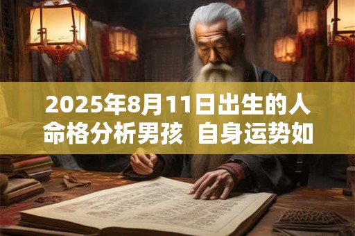 2025年8月11日出生的人命格分析男孩  自身运势如何