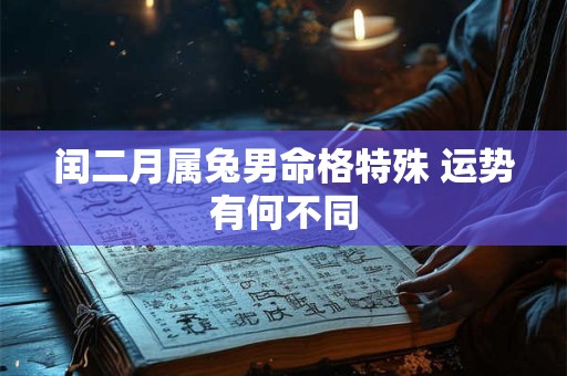 闰二月属兔男命格特殊 运势有何不同
