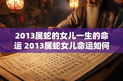2013属蛇的女儿一生的命运 2013属蛇女儿命运如何