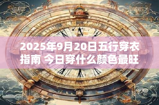 2026年9月20日五行穿衣指南 今日穿什么颜色最旺运