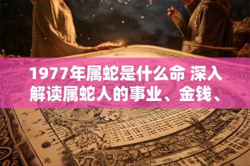 1977年属蛇是什么命 深入解读属蛇人的事业、金钱、感情和健康！