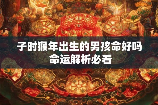 子时猴年出生的男孩命好吗 命运解析必看