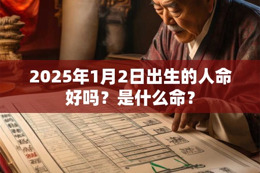 2025年1月2日出生的人命好吗？是什么命？