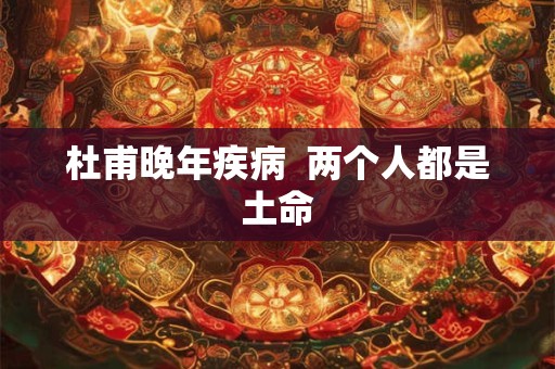 杜甫晚年疾病 两个人都是土命 杜甫晚年疾病 两个人都是土命