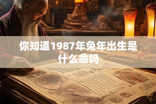 你知道1987年兔年出生是什么命吗