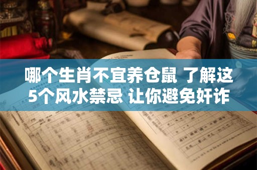 哪个生肖不宜养仓鼠 了解这5个风水禁忌 让你避免奸诈小人的陷害！