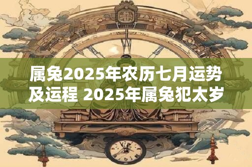 属兔2025年农历七月运势及运程 2025年属兔犯太岁吗