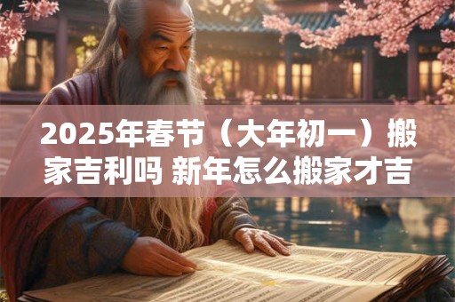 2025年春节（大年初一）搬家吉利吗 新年怎么搬家才吉利