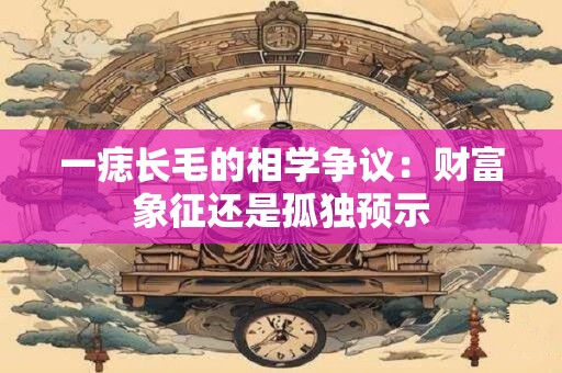 详细阅读:一痣长毛的相学争议:财富象征还是孤独预示 一痣长毛的相学争议:财富象征还是孤独预示