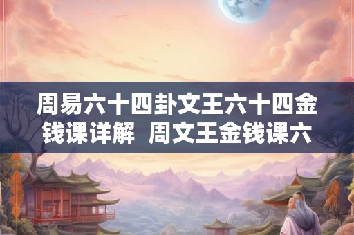 周易六十四卦文王六十四金钱课详解  周文王金钱课六十四卦占卜