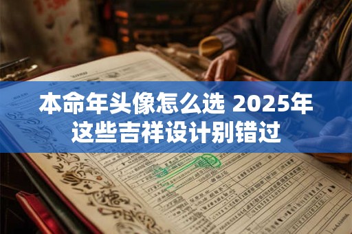 本命年头像怎么选 2025年这些吉祥设计别错过