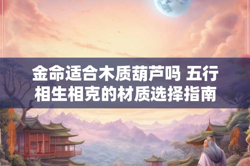 金命适合木质葫芦吗 五行相生相克的材质选择指南