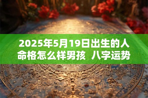 2025年5月19日出生的人命格怎么样男孩  八字运势分析