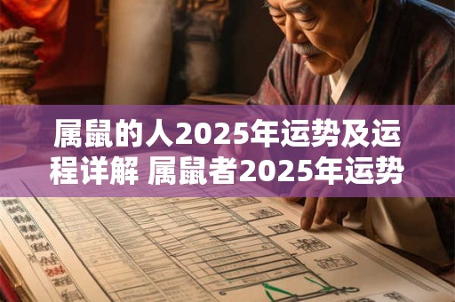 属鼠的人2025年运势及运程详解 属鼠者2025年运势如何