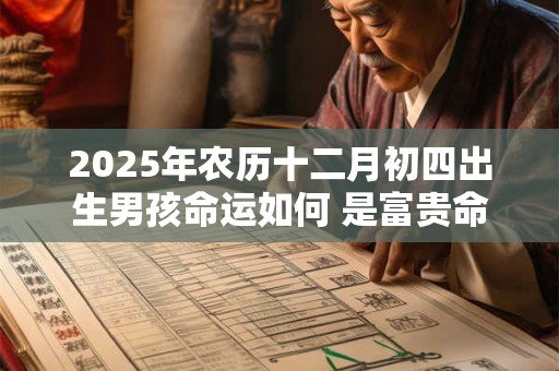 2025年农历十二月初四出生男孩命运如何 是富贵命吗
