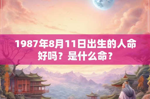 1987年8月11日出生的人命好吗？是什么命？