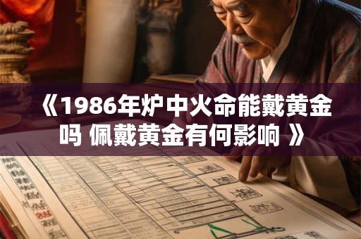 《1986年炉中火命能戴黄金吗 佩戴黄金有何影响 》 《1986年炉中火命能戴黄金吗 佩戴黄金有何影响 》