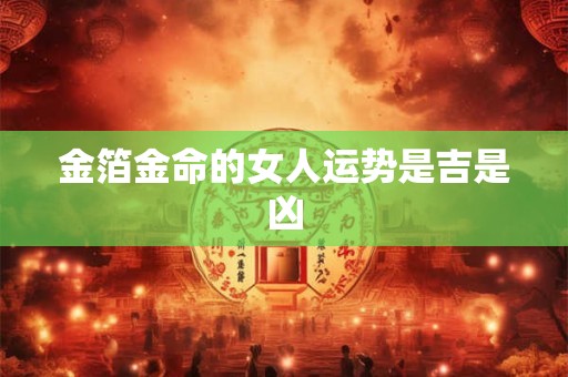 金箔金命的女人运势是吉是凶