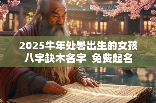 2025牛年处暑出生的女孩八字缺木名字  免费起名