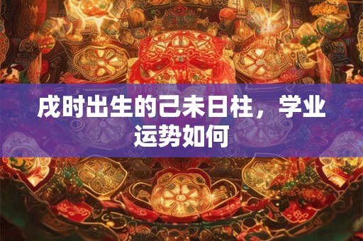 戌时出生的己未日柱，学业运势如何